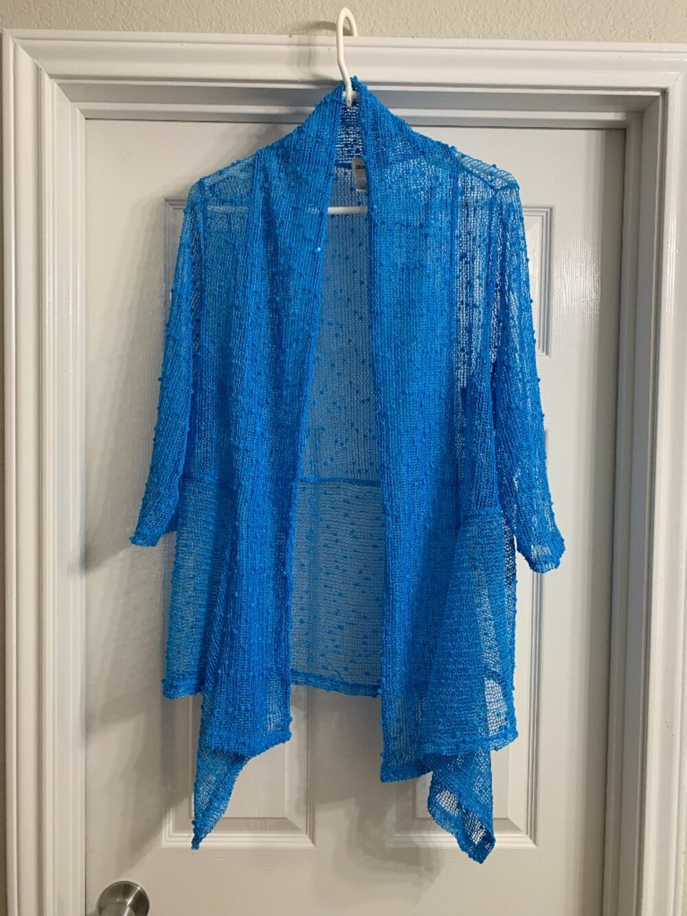 Shana K Brand Women's Turquoise Blue Open Jacket, Size XL